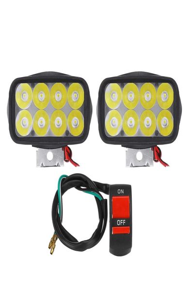 Faros LED para motocicleta de 12V y 12W, focos de 1200LM, lámpara antiniebla superbrillante, luces de conducción auxiliares impermeables, faro con O5207511