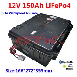 Batterie au lithium lifepo4 12V, 150ah, étanche, pour moto électrique, tricycle, bateau à moteur de mer, onduleur + chargeur