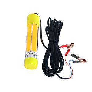 12V 20W COB LED verde submarino submarino Noche de pesca Luz de pesca recogida de la lámpara del buscador de peces atrae las gambas Squid Krill Bait