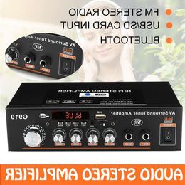 Freeshipping 12V/220V/110V 360W Bluetooth Stereo Mini Amplificador Audio Eindversterker FM SD HIFI 2CH AMP Audio Muziekspeler voor Auto Dxvr