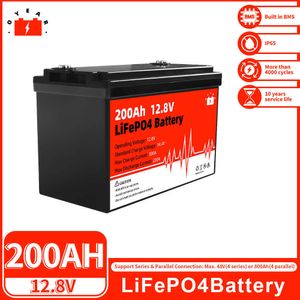 Batterie LiFePO4 12V 24V, 100ah, 200ah, avec BMS Grade A, cellule Rechargeable au Lithium fer Phosphate, Cycle 4000 pour bateau RV EV