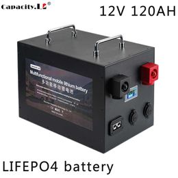 12V 24V 120AH 150AH LIFEPO4 Batterij 150AH 200AH Mobiele stroom met 2 sigarettenaanstekers Anderson High Power Camping Batterij