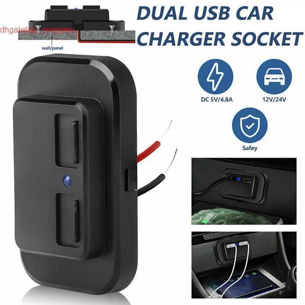 12V-24V 3.1A CAR CARGA AUTO INTERIOR PIEZAS DE INTERIOR Dual Indicador LED de enchufe USB para camiones RV Accesorios para botes de vehículos