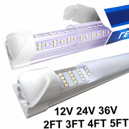 12V 24V 36V 5ft LED -buizen Interieur Licht Bar 2ft 3ft 4ft 5ft DC 12 Volt LED Strip Lichten voor afgesloten vrachtaanhangwagens Auto RV Van vrachtwagen Camper Boat Oemled