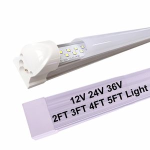 12V 24V 36V 5Ft Tubes LED Barre lumineuse intérieure 2FT 3FT 4FT 5FT DC 12 Volts Bandes lumineuses LED pour remorques fermées Cargo Car RV Van Truck Lorry Camper Boat crestech888