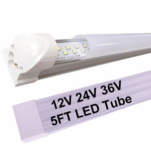 12V 24V 36V 5 pies Tubos LED Barra de luz interior 5 pies 150 CM 60 pulgadas 25 W 240 LED 5000 LM Luces de tira LED para remolque de carga cerrado, automóvil RV Van Camión Camión Camper crestech