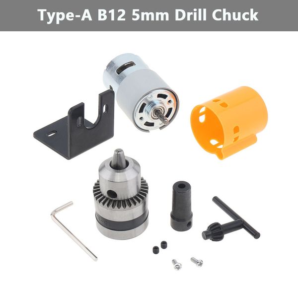 12V / 24V 775 CC Dring Motor Drill Chuck B10 / B12 / JT0 Table du banc de banc de forage de forage électrique outil d'outil de polissage