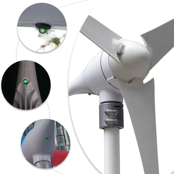 12v 24V AC 600W Axe horizontal Wind-turbine Générator Kit Micro Home Power Wind Moulin avec contrôleur MPPT sans lumière LED