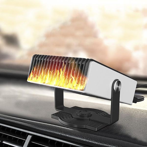 Calentador de coche de 12V/24V, calefactor de ventilador de coche de 150W, ventana descongeladora de vidrio para invierno, salida de aire automática, accesorios interiores de secador caliente