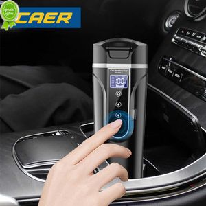 12V 24V voiture chauffage tasse bouilloire électrique en acier inoxydable contrôle intelligent de la température voyage tasse à café plus chaud avec écran LCD