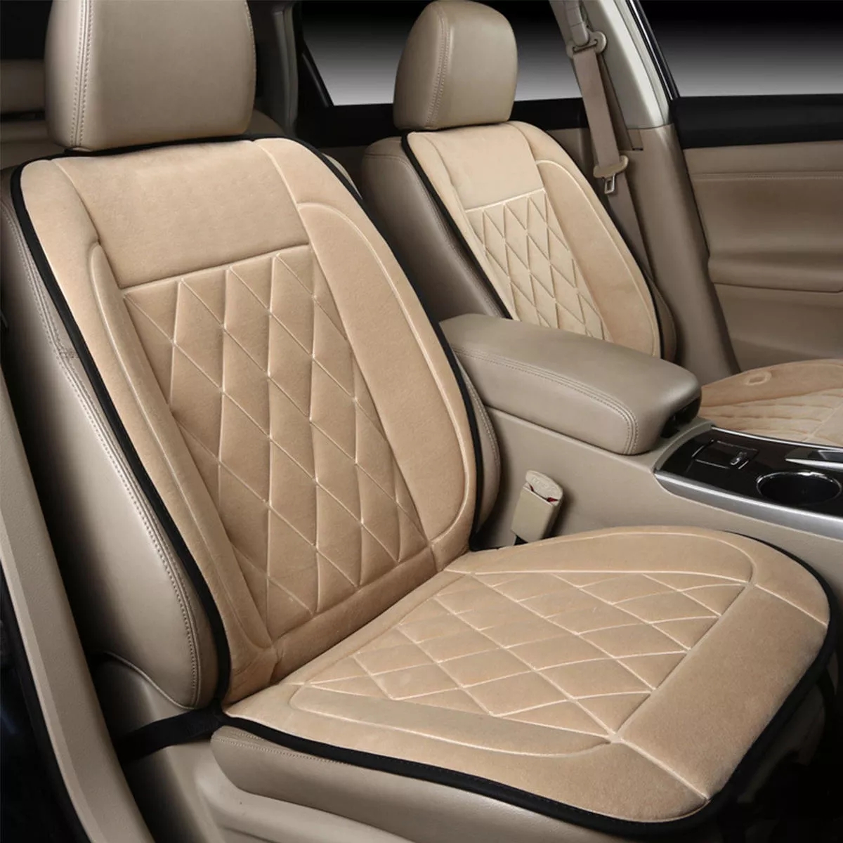 12V 24V universale riscaldata Car Seat Cuscino ammortizzatore di sede dello scaldino del riscaldatore invernale - Nero