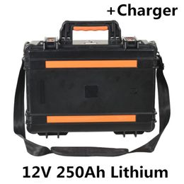 12V 250Ah lithium ion accu voor golf trolley zonnestelsel elektrische boot backup power RV caravan + 20A lader