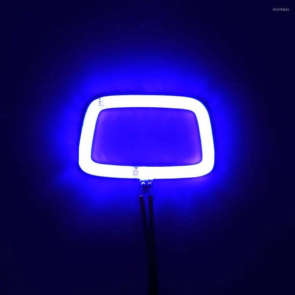 Anneau lumineux LED de couleur bleue, 12v, 2W, pour décoration de voiture, lampe, bricolage, accessoires d'ampoule d'éclairage automobile personnalisés, dc 12v