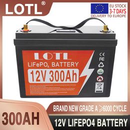 12V 300AH LIFEPO4-cellen 200AH 100AH ​​Lithium Iron Fosfaat Batterij ingebouwde BMS 6000 Cycli voor Campers Golfkar Solar Storage