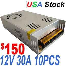 12V 30A DC Universal Regulated Switching Power Supply Lighting Transformers 360W voor CCTV Radio Computer Project Crestech888