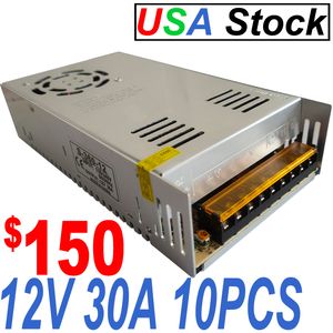12V 30A DC Universal Regulated Switching -voeding 360W voor CCTV Radio Computer Project LED Strip Lights 3D Printers Usastar
