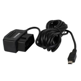 12V/36V To 5V/2A Car Driving Recorder Hard Wire Kit Micro USB Right Head/Straight Head OBD Step-Down Cable DVR GPS 3.5m