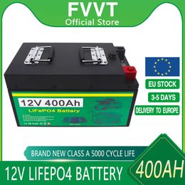 12V 400Ah LiFePO4 Lithium fer Phosphate batterie intégrée BMS pour chariot de Golf RV campeurs hors route hors réseau énergie solaire hors taxes