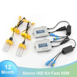 Kit de Conversion HID au xénon numérique mince, 12V, 55W, démarrage rapide, blocs AC, Ballast électronique d'allumage pour ampoule H7 H1 H11 9006