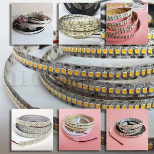 Bande lumineuse LED Flexible, 5M, 12V, 3528, 300, 600, 1200, simple, Double rangée, étanche IP20 / IP65 / IP67