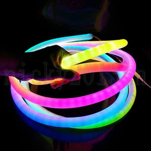 12V 5M WS2811 adressable 5050 RGB LED Pixel néon signe Tube flexible bande lumineuse 360 ronde 360LED s PVC IP67 étanche couleur de rêve 2330