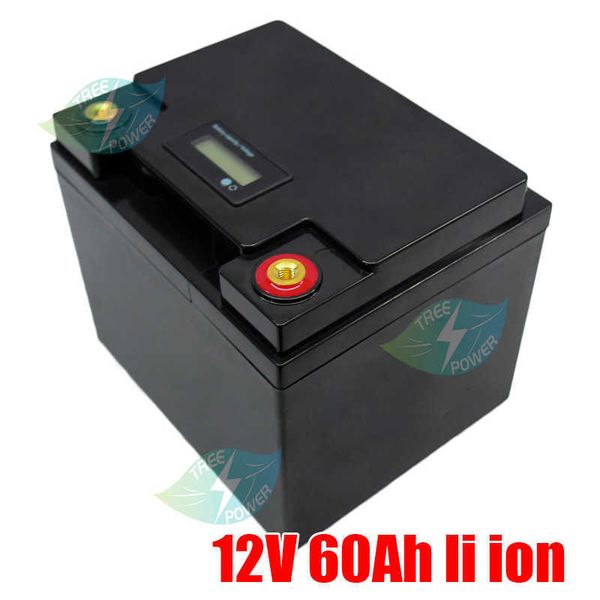 Batterie au Lithium Li-ion 12V 60AH avec affichage de tension pour produit numérique 12V bandes LED Camping lumière Auto Sart
