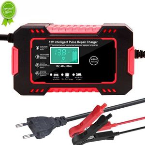 Chargeur de batterie de voiture intelligent 12V 6A avec affichage numérique chargeur intelligent entièrement d'entretien pour voitures motos SUVs