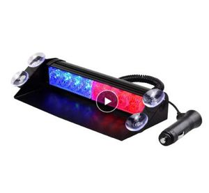 12V 8 LED rouge bleu jaune blanc voiture stroboscope voyant pompiers Police led clignotant feux de signalisation d'urgence sécurité antibrouillard