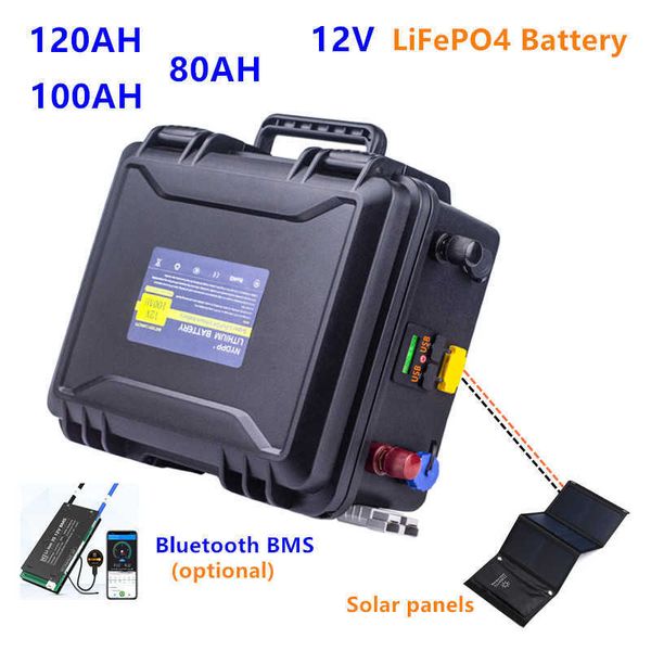 Batterie LiFePO4 12V 80ah 100ah 120ah (prise en charge de la charge directe des panneaux solaires) batterie lifepo4 12v 80ah 100ah 120ah lithium 12v