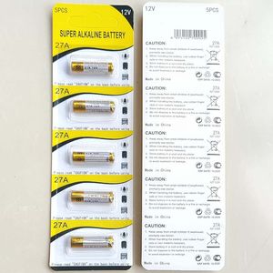 12V alkalische batterijen A27 27A LR27A MN27 L828 5PCS per blisterkaart 100% vers