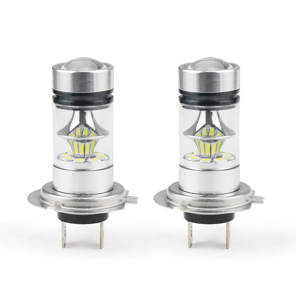 12V Auto phare de voiture lampe antibrouillard ampoule H4 H7 LED 6000K 100W 20LED phare Super lumineux source de style de voiture