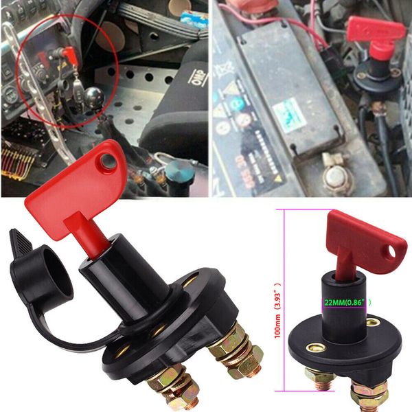 Aislador de batería de 12V, desconexión, corte de energía, interruptor de apagado para coche, camión, barco, ATV