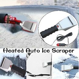 Grattoir à glace électrique chauffant pour voiture 12V, grattoir à neige pour enlever l'allume-cigare, pare-brise, allume-cigare universel pour voiture, alimentation électrique