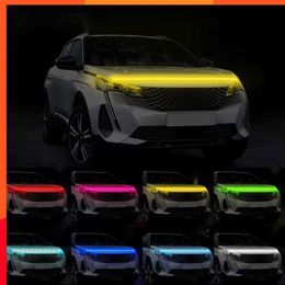 12V Auto Led Verlichting Strip Voor Kap Flexibele Auto Motorkap Decoratie Koplamp Universele Auto Dagrijverlichting