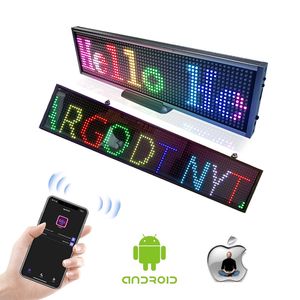 Efecto de señal de coche de 12V, 50CM, 75CM, 99CM, 113CM, RGB, información rodante programable a todo Color, Panel de visualización LED para publicidad en tienda