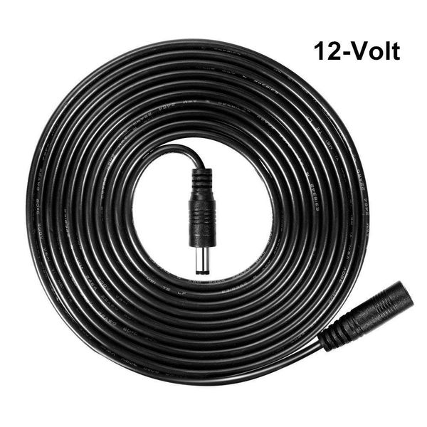 Cable de extensión de 12V CC, Cable de alimentación hembra macho de 5,5mm x 2,1mm, 1m, 2m, 3m, 5m, 10m, Cable de extensión para adaptador de corriente LED, cámara CCTV