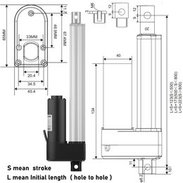 ACTUATEUR LINÉARTE ÉLECTRIQUE 12V DC DC 2400N 50 mm 100 mm 200 mm 500 mm de silence Contrôleur de lifting