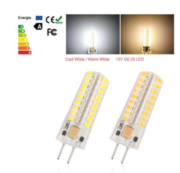 Ampoule à 72 LED G6.35 12V, 5W SMD2835, en silicium, blanc chaud, équivalent à une lampe halogène de 50W, pour l'éclairage domestique