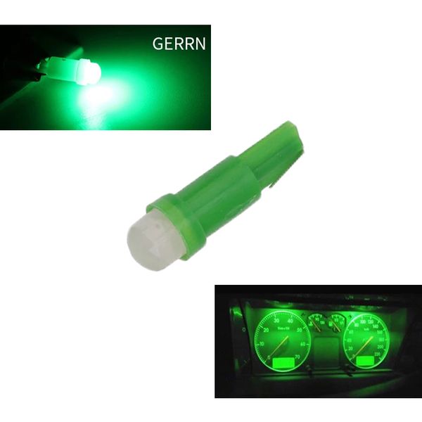 12V verde Mini 3D T5 73 74 2721 bombillas LED Super brillante COB Chips lámpara para luces de instrumentos de salpicadero de coche