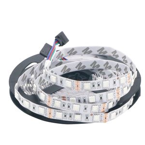 Bande lumineuse LED SMD 5050 RGB, 12V, non étanche, 60LED/M, Flexible, pour noël, décoration de maison DIY