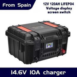 Batterie LifePO4 12V 120AH Pack de batterie au lithium rechargeable avec PD 150AH BUIT en BMS utilisé pour la voiture de lit pour VR solaire