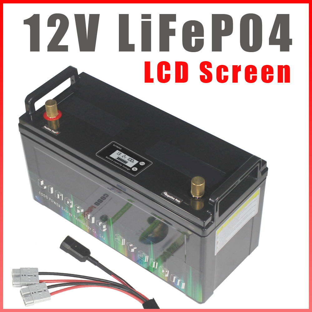 12V LiFePO4 Battery 200Ah RV Campers IP68 Waterproof Golf Cart Batteries 3000 Cycles Off-Road Off-grid Solar energy With BMS