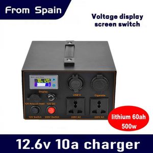 12V Lithium Battery Inverter 220V 500W Draagbare krachtcentrale camping Beschikbare mobiele stroom 50Ah 60Ah