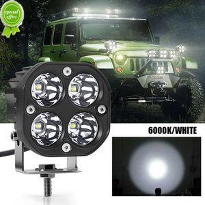 12V Motorfiets LED -koplamp 6000K Dubbele kleur IP 68 Waterdichte rijmist Lamp offroad ATV Trucks Universal Worklamp Spotlights