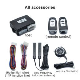 Kit universel de télécommande centrale pour voiture, 12V, verrouillage de porte, système d'entrée sans clé pour véhicule, système de démarrage sans clé, 252B