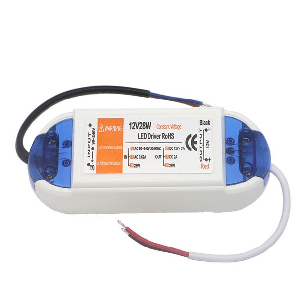 Adaptateur d'alimentation 12V 110V 220V à 12v Transformateur d'éclairage 100W 72W 48W 28W 18W DC 12 Volts Source LED Pilote LED Strip LED