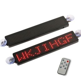 Panneau d'affichage LED de voiture programmable 12V, panneau publicitaire, message défilant, véhicule, taxi, LED, panneaux de fenêtre, télécommande avec succion dis285z