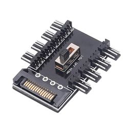 12V SATA/4D 1 tot 8 3PINPOWER SACKET PCB ADAPTER SPLITTER COOLER KOEL VAN DE VIER VAN DE VIEREN VEILIGHEID Snelheidsregeling PC Computer IDE Molex