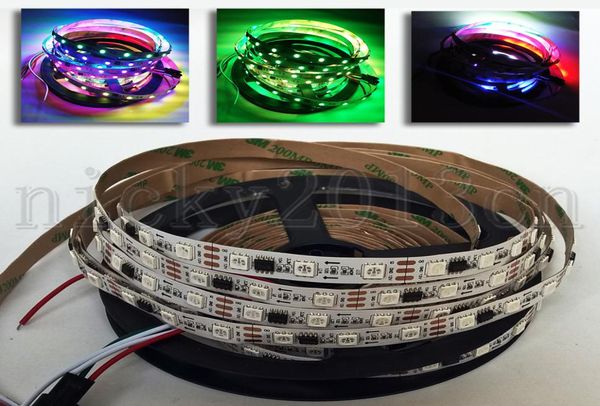 12V súper brillante WS2811 5050 RGB LED Pixel Flexible Strip Light Tape 5M 300Leds Dreordable Dream Magic Color Cambio de color Non WaterProo9450980