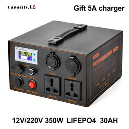 Batterie Lifepo4 12v à 220v 350w, batterie au lithium Rechargeable avec bms pour outil de camping en plein air, voiture jouet